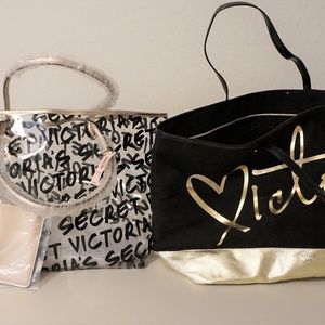 Victoria secret Black & Clear Bags -